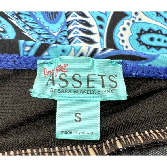 Spanx Assets By Sara Blakely Blue Paisley Halter One Piece Swimsuit Size Small - Picture 5 of 11